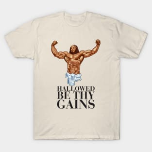 Hallowed be thy gains - Swole Jesus - Jesus is your homie so remember to pray to become swole af! Light T-Shirt